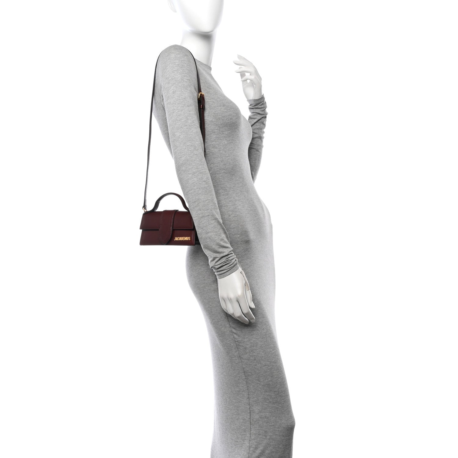 Jacquemus Smooth Calfskin Le Bambino Dark Burgundy 2 of 13