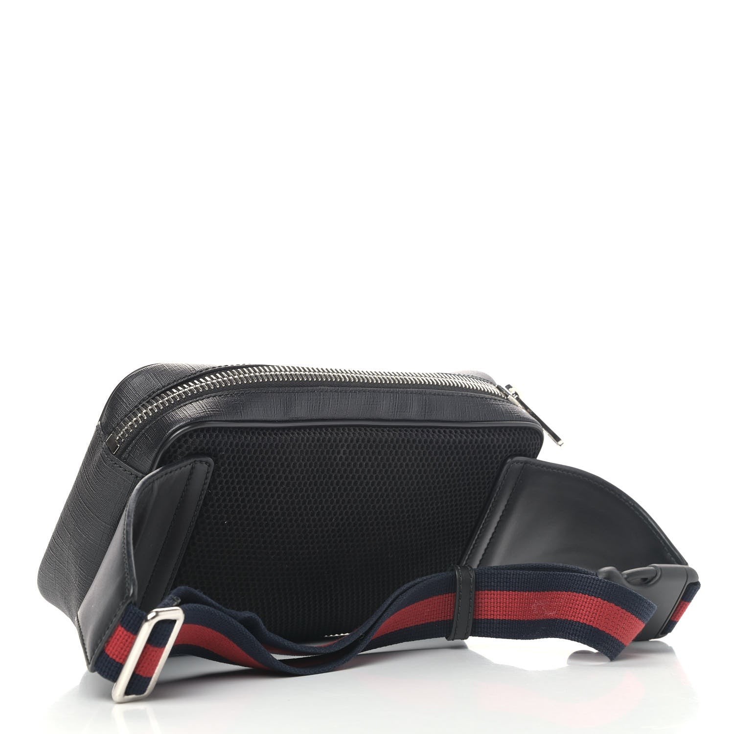 Gucci Soft GG Supreme Monogram Web Belt Bag Black Grey 2 of 9