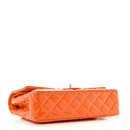 Chanel Patent Quilted Medium Double Flap Orange 4 of 11