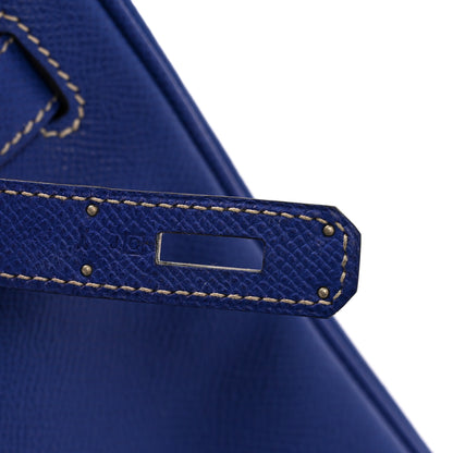 Hermes Epsom Candy Birkin 35 Bleu Electrique Mykonos 7 of 14