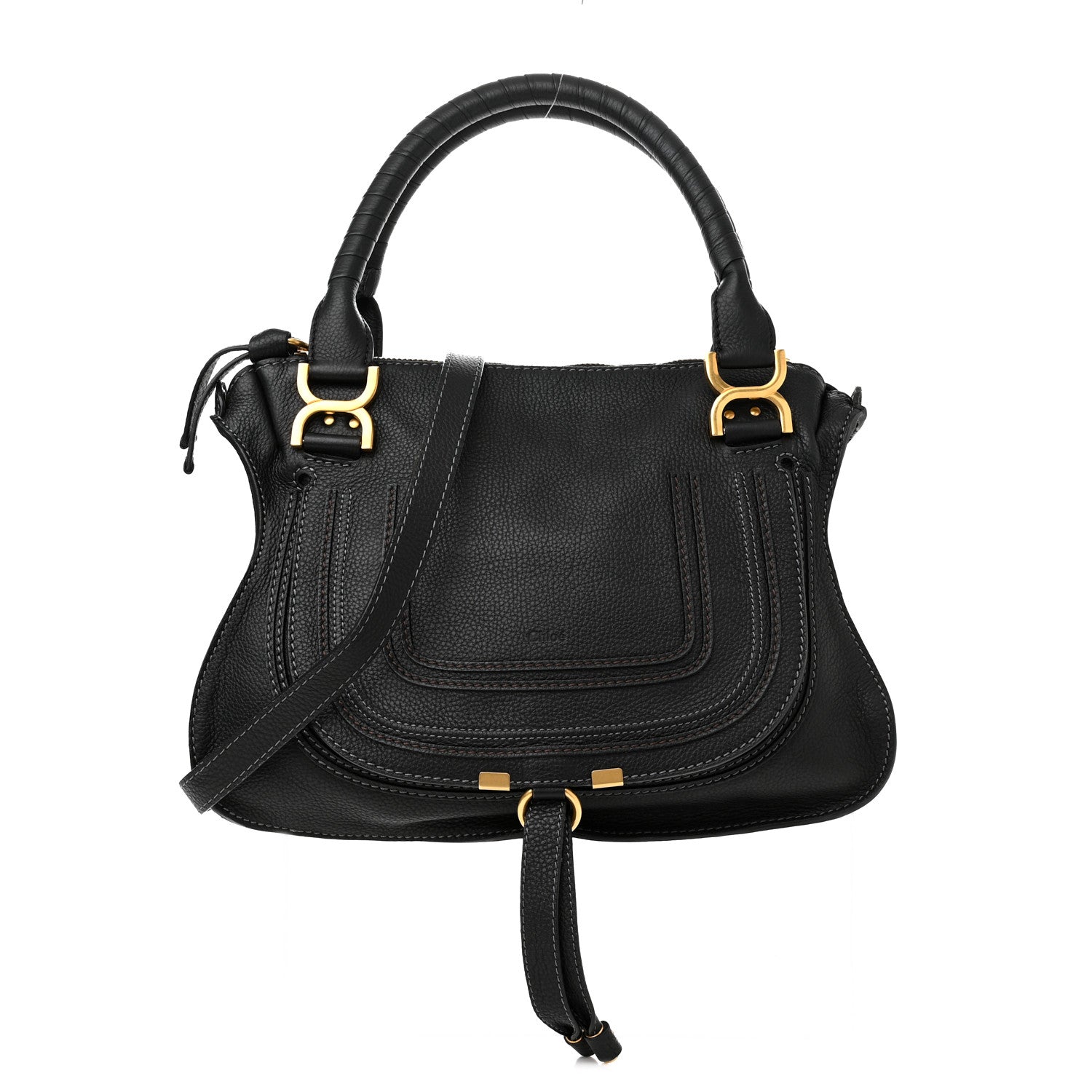 Chloe Calfskin Medium Marcie Satchel Black 1 of 10