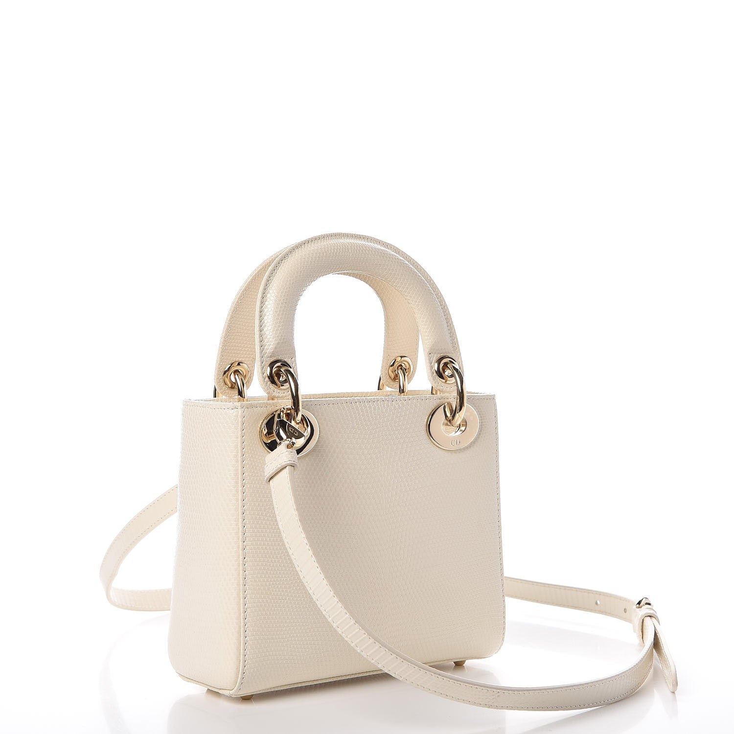 Christian Dior Lizard Mini Lady Dior White 3 of 7