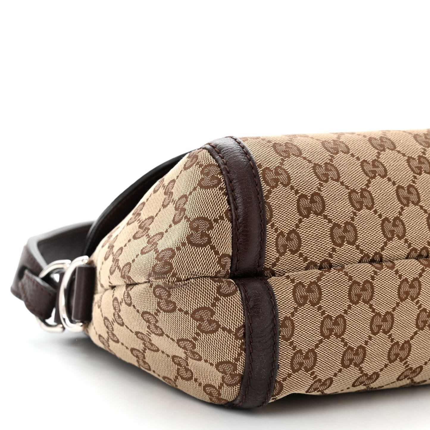 Monogram Medium Techno Horsebit Shoulder Flap Bag Dark Brown