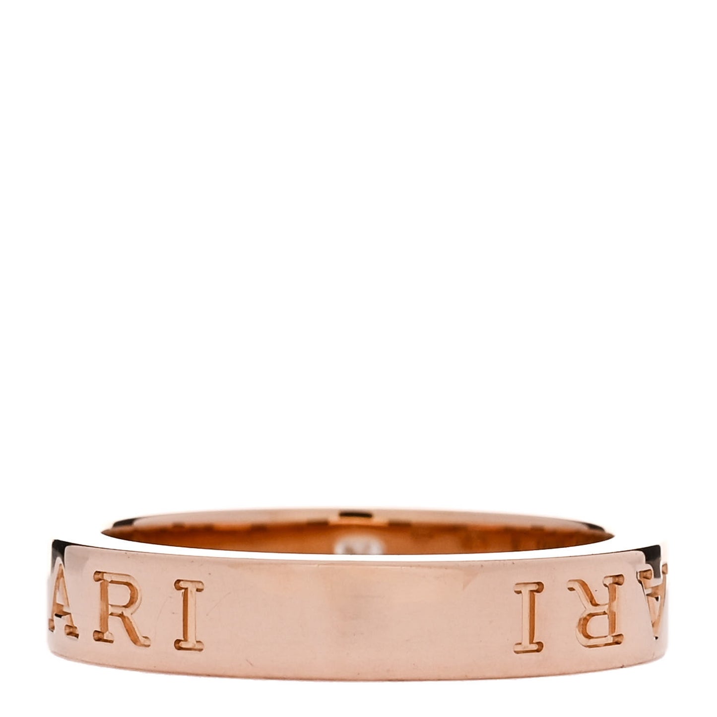 18K Rose Gold Diamond B.Zero1 Essential Band Ring 55 7.25