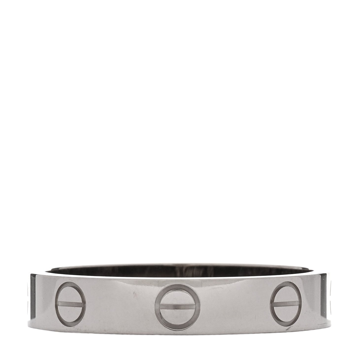 18K White Gold 3.5mm LOVE Wedding Band Ring 55 7.25