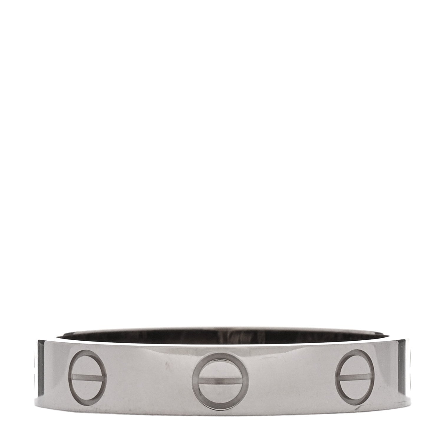 Cartier 18K White Gold 3.5mm LOVE Wedding Band Ring 55 7.25 4 of 5