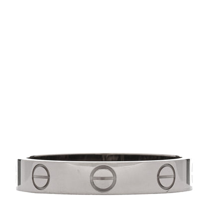 Cartier 18K White Gold 3.5mm LOVE Wedding Band Ring 55 7.25 4 of 5