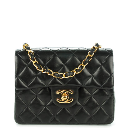 Chanel Lambskin Quilted Mini Square Flap Black 1 of 8