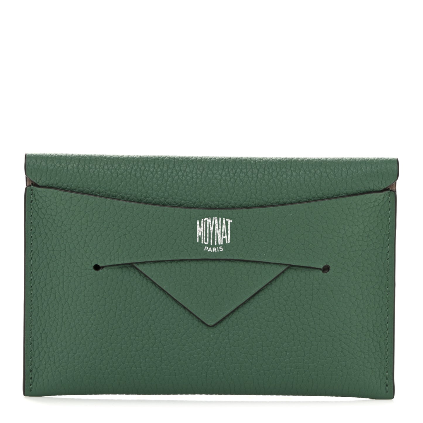 Taurillon Blush Envelope Passport Holder Emerald Tourterelle