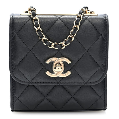 Chanel Lambskin Quilted Mini Trendy CC Clutch With Chain Black 1 of 9