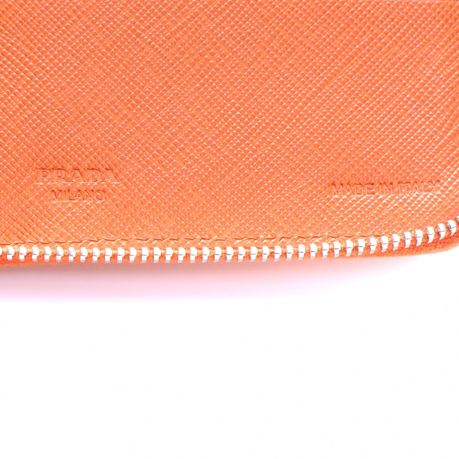 Prada Saffiano Continental Wallet Papaya 7 of 8