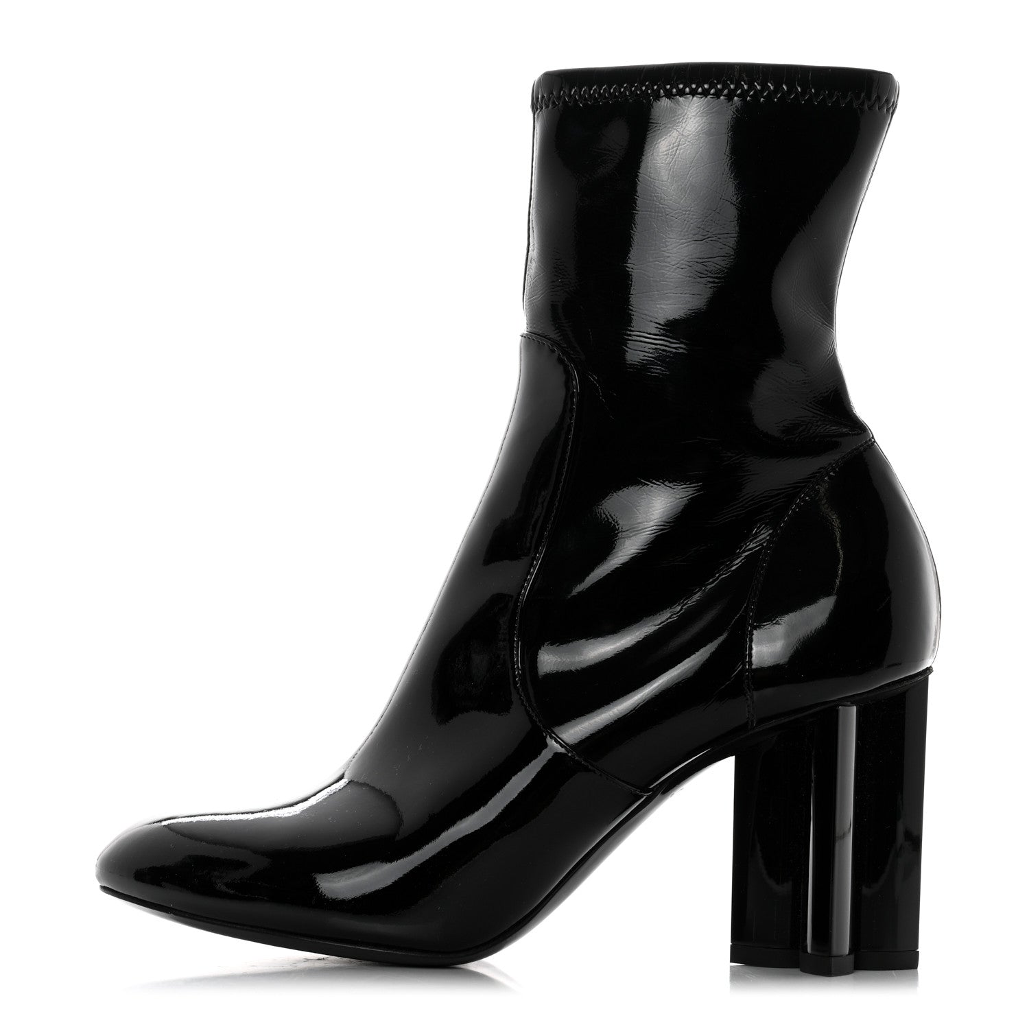 Louis Vuitton Patent Uniformes Silhouette Ankle Boots 37.5 Black 1 of 8