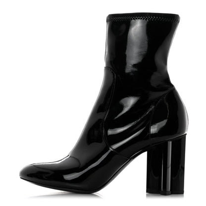 Louis Vuitton Patent Uniformes Silhouette Ankle Boots 37.5 Black 1 of 8