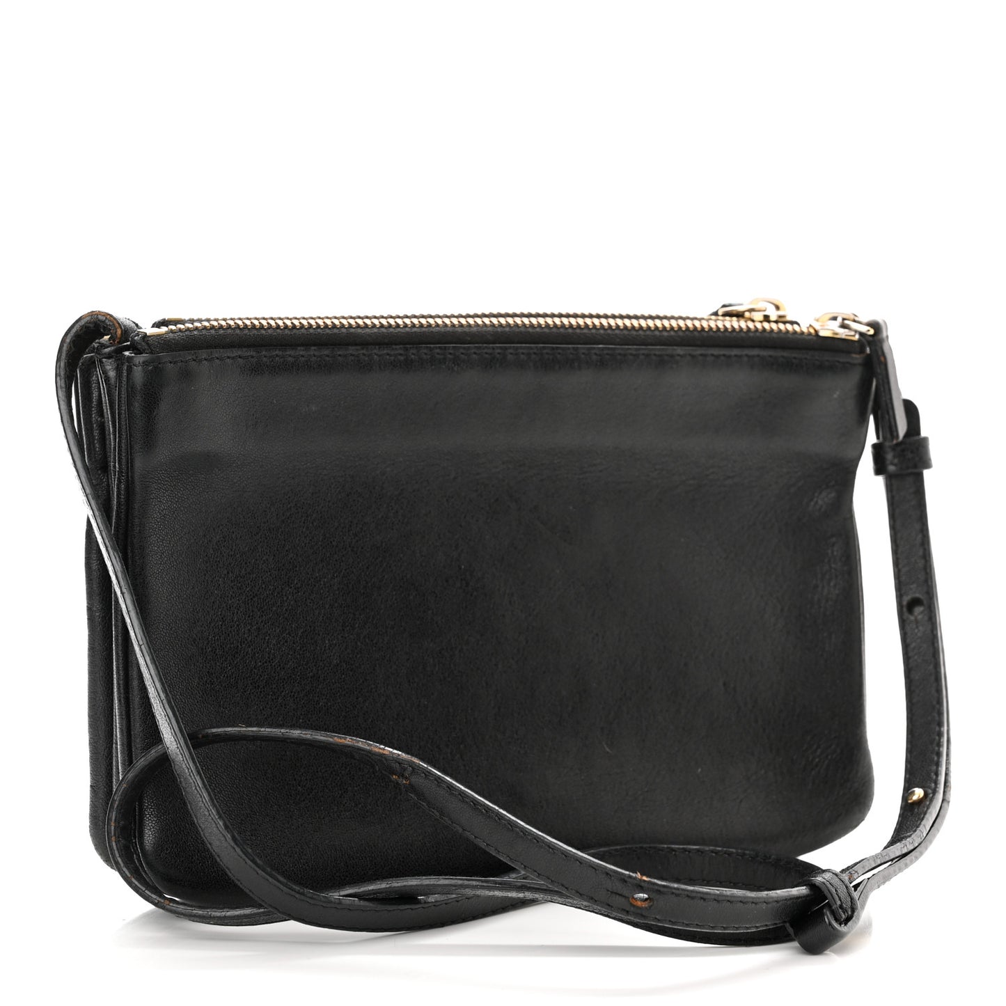 Lambskin Small Trio Crossbody Bag Black