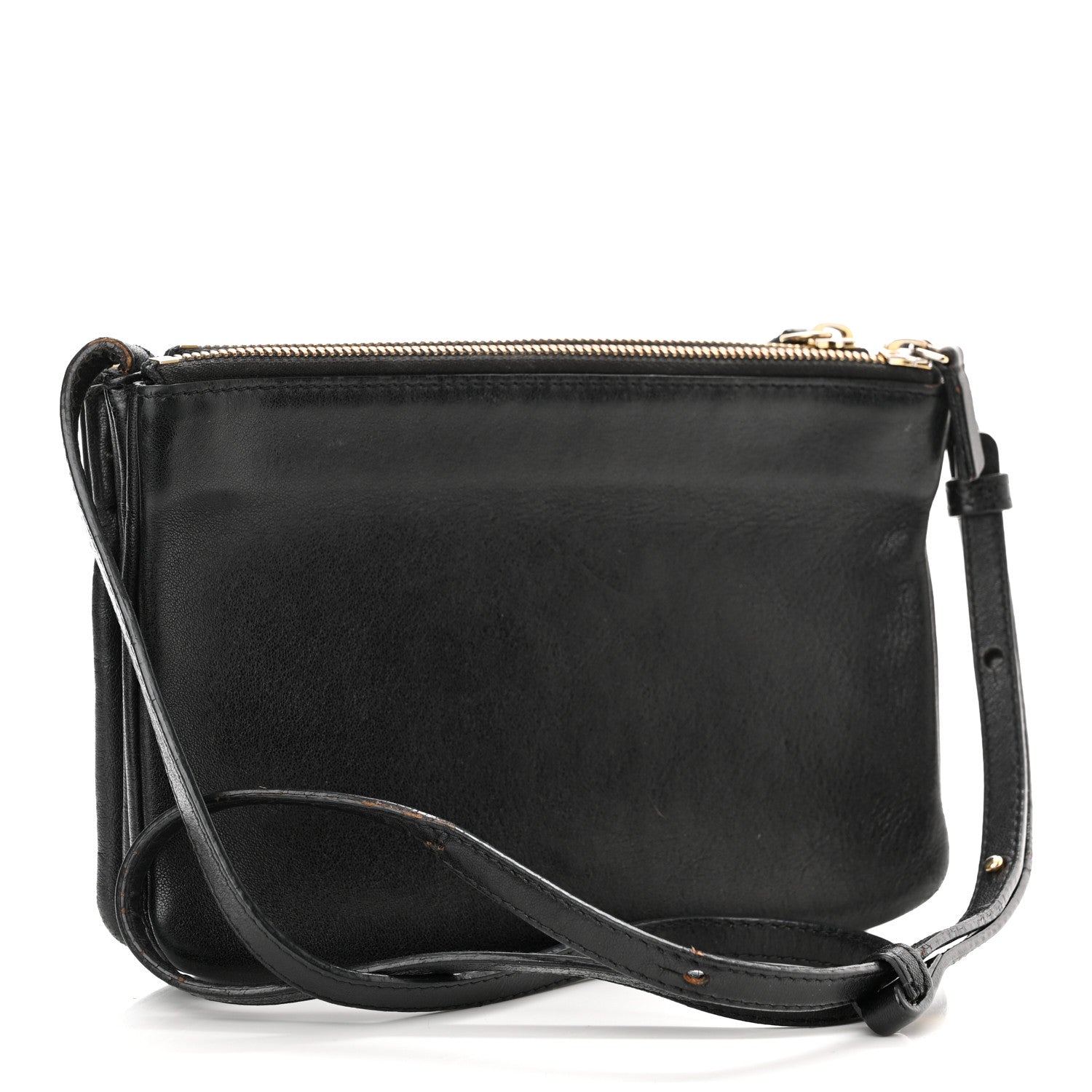 Celine Lambskin Small Trio Crossbody Bag Black 3 of 14