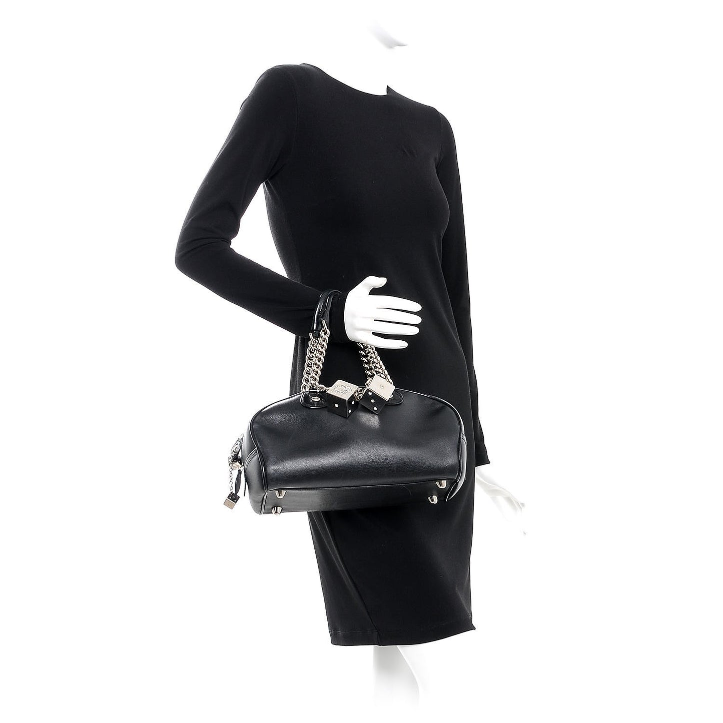 Calfskin Gambler Dice Bowler Black