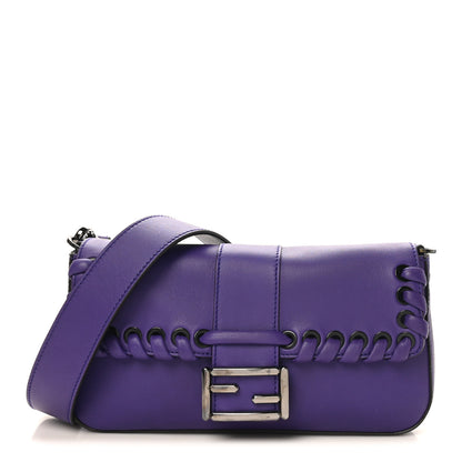 Fendi Vitello Dolce Lace Up Baguette Purple Rain 1 of 10