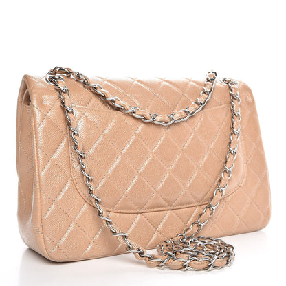 Chanel Pearly Caviar Quilted Jumbo Double Flap Gold 2 of 13