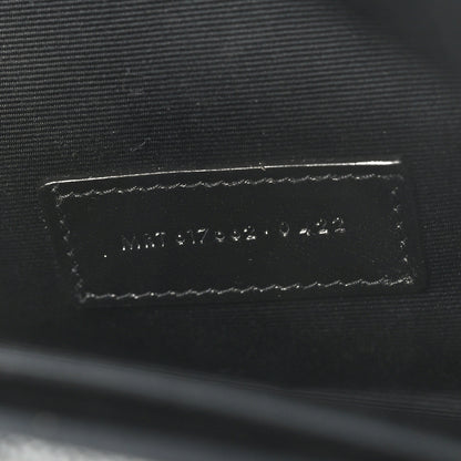Saint Laurent Grain De Poudre Matelasse Chevron Monogram Envelope Clutch Black 6 of 8