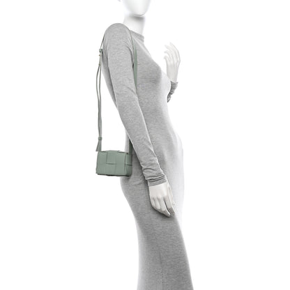 Bottega Veneta Lambskin Maxi Intrecciato Extra Mini Cassette Crossbody Bag New Sauge 2 of 9