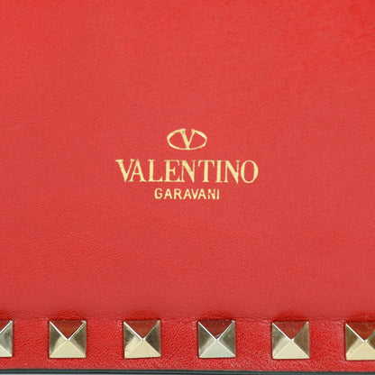 Valentino Garavani Vitello Rockstud Top Handle Bag Red 6 of 9