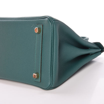 Hermes Togo Birkin 25 Malachite 33 of 38