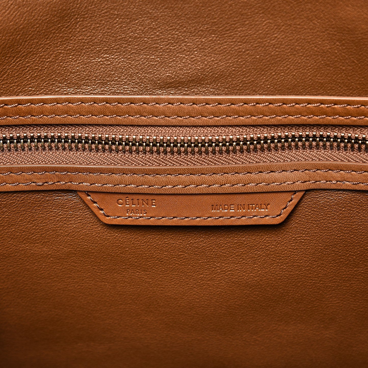 Smooth Calfskin Mini Tri-Color Luggage Brown