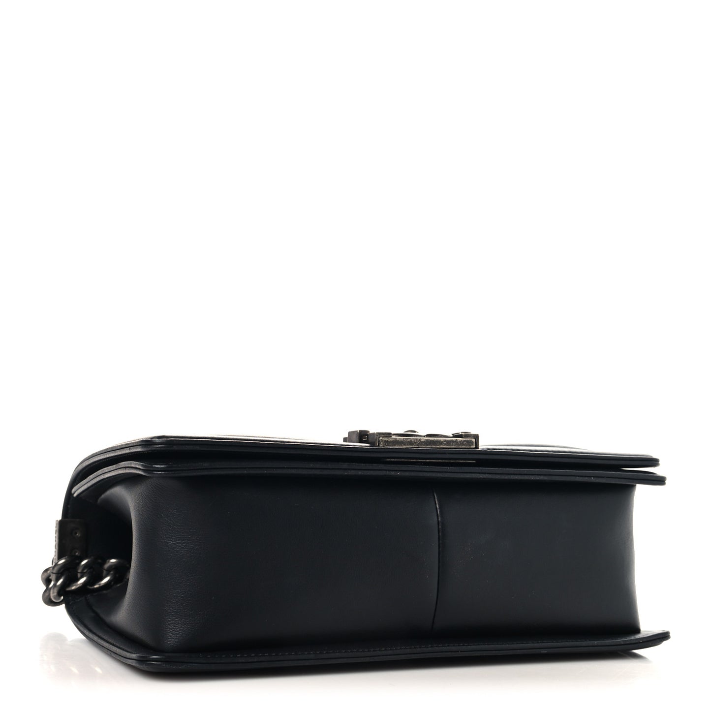 Lambskin Quilted Medium Boy Flap Black