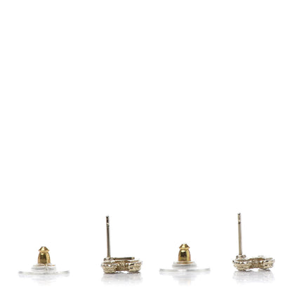 Chanel Crystal Mini Timeless CC Earrings Gold 3 of 5