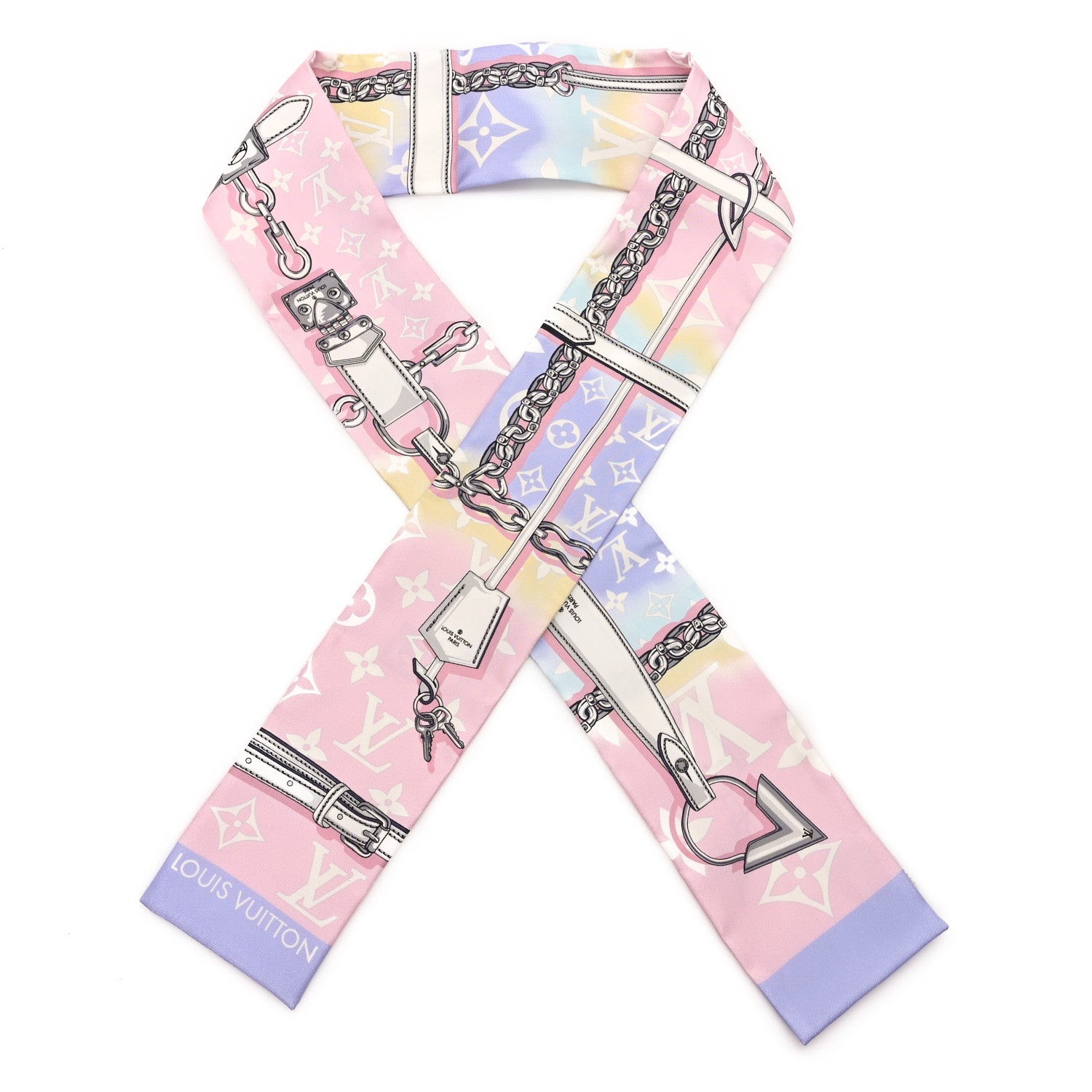 Louis Vuitton Silk Monogram Escale Confidential Bandeau Pink 1 of 3