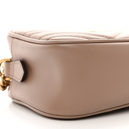 Gucci Calfskin Matelasse Small GG Marmont Chain Shoulder Bag Porcelain Rose 9 of 11