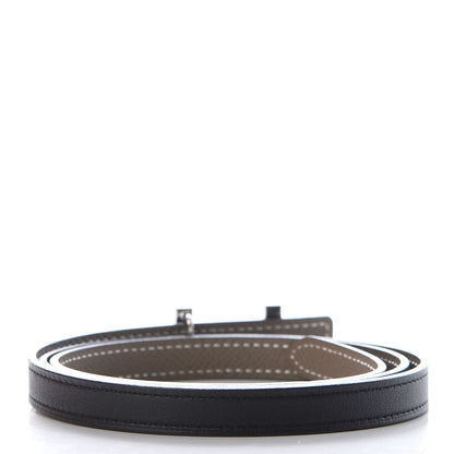 Hermes Swift Epsom 13mm Focus Belt H Belt 65 Black Etoupe 2 of 5