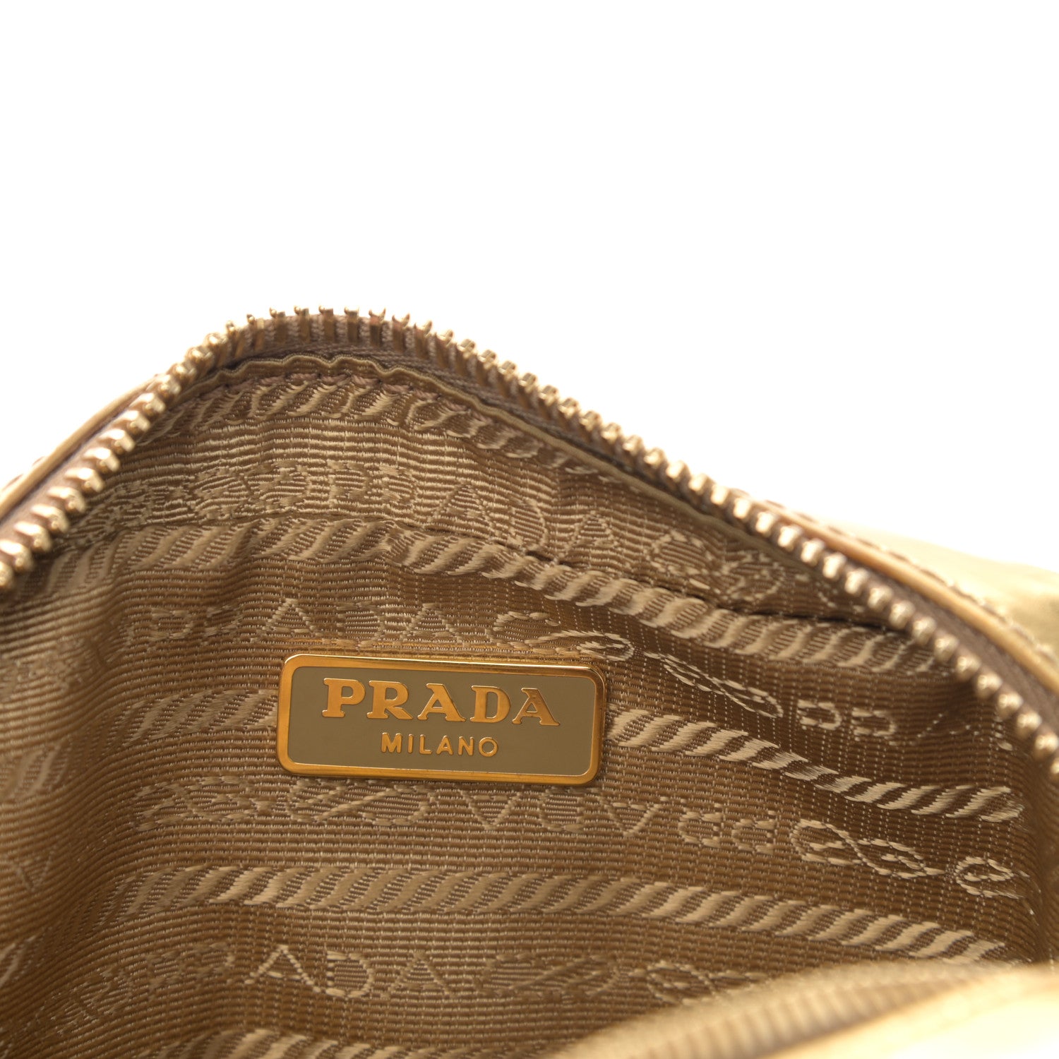 Prada Metallic Vitello Mini Top Handle Crossbody Bag Platino 5 of 9
