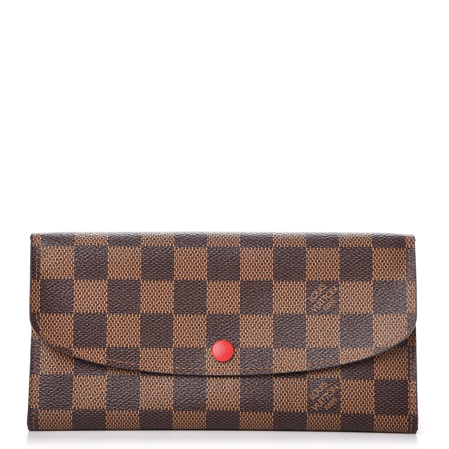 Damier Ebene Emilie Wallet Red