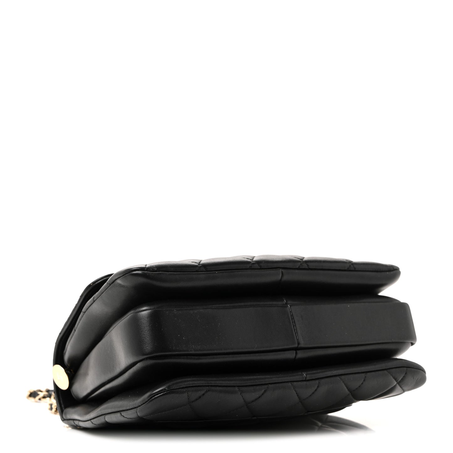 Lambskin Quilted Small Trendy CC Dual Handle Flap Bag Black
