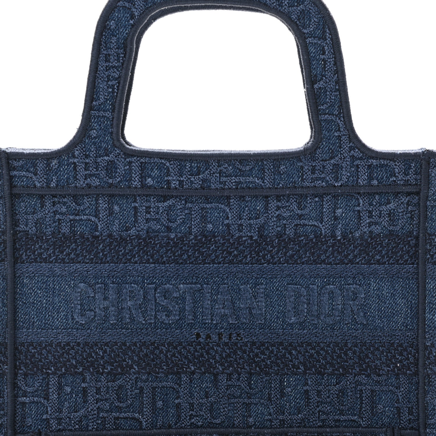 Christian Dior Oblique Denim Mini Book Tote Blue 8 of 13