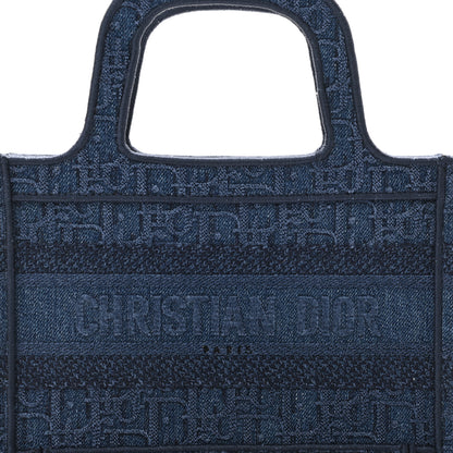 Christian Dior Oblique Denim Mini Book Tote Blue 8 of 13
