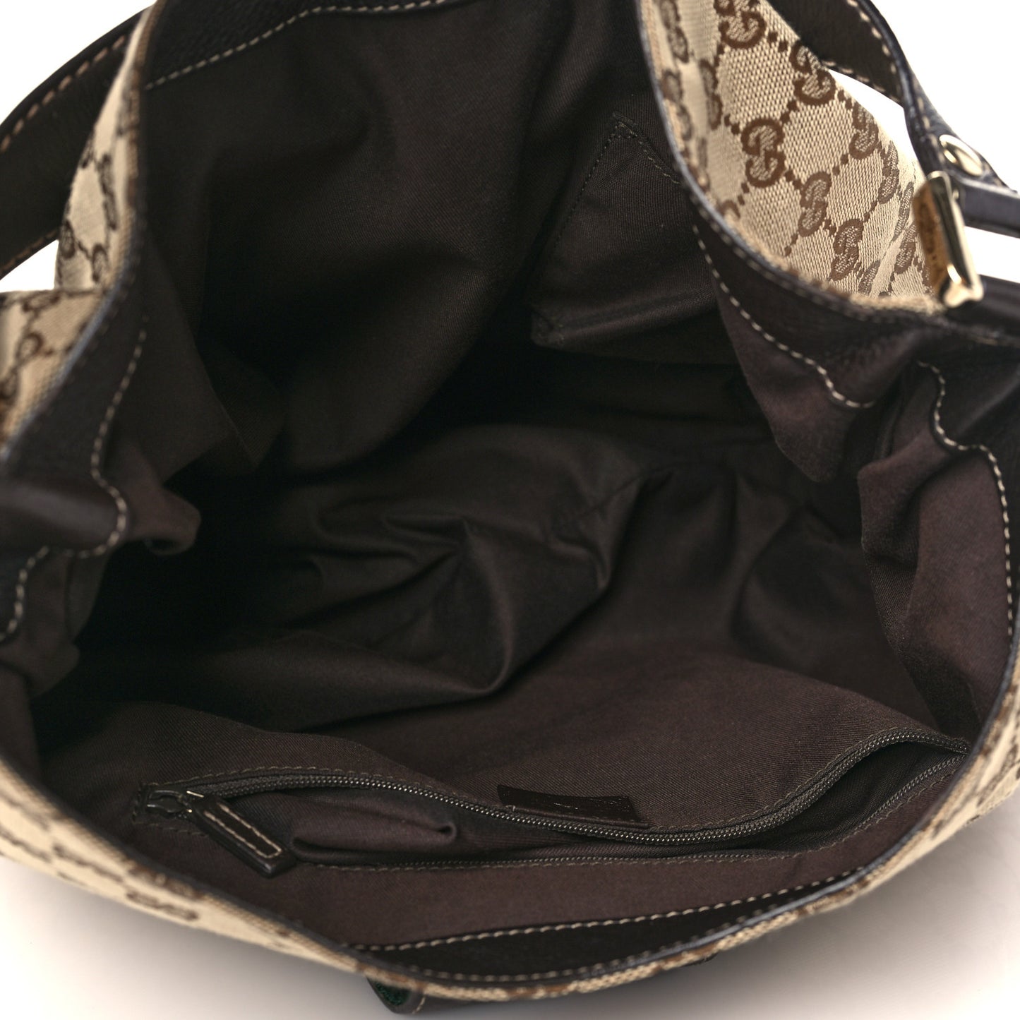 Monogram Large New Ladies Web Hobo Dark Brown