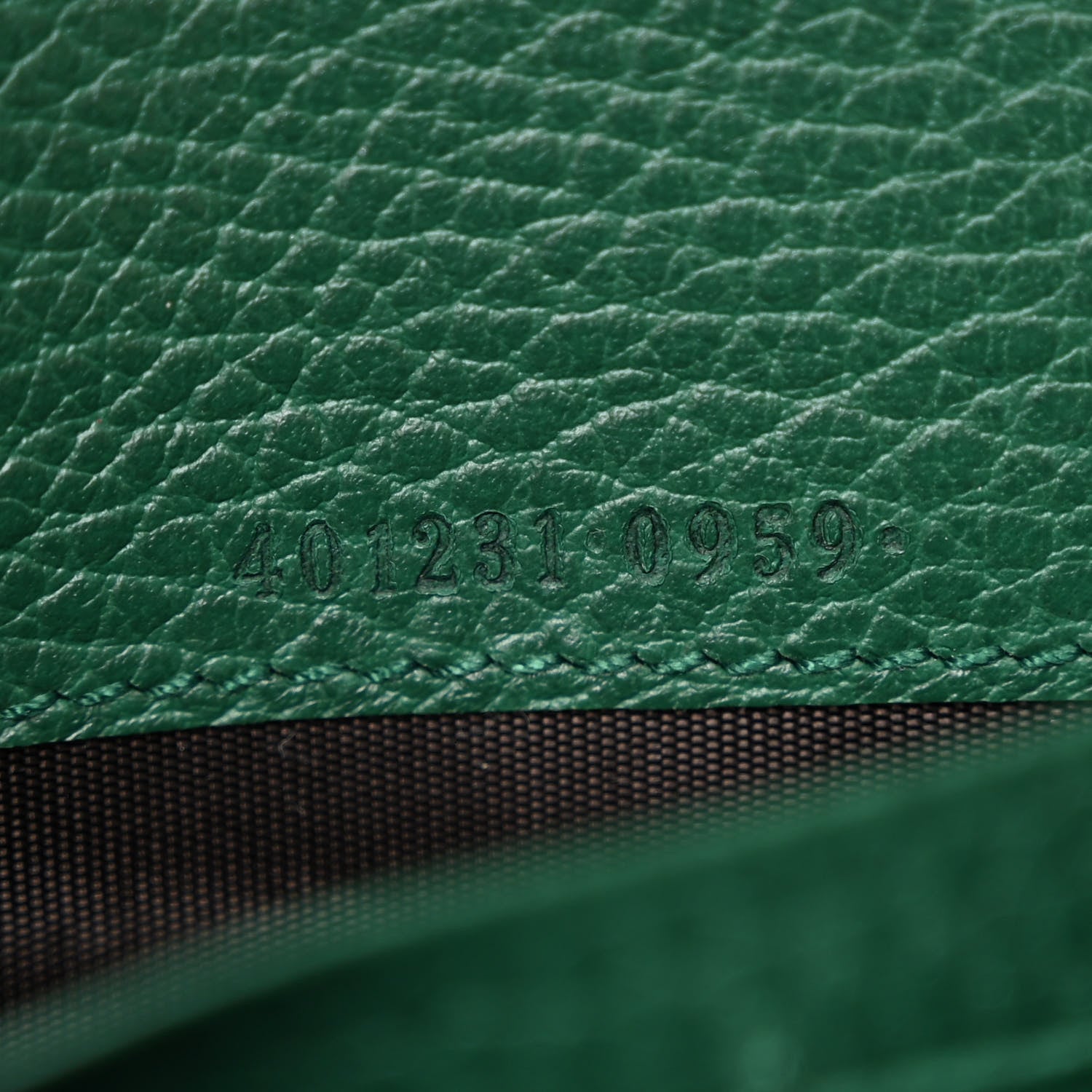 Gucci Calfskin Mini Dionysus Chain Wallet Emerald 9 of 12