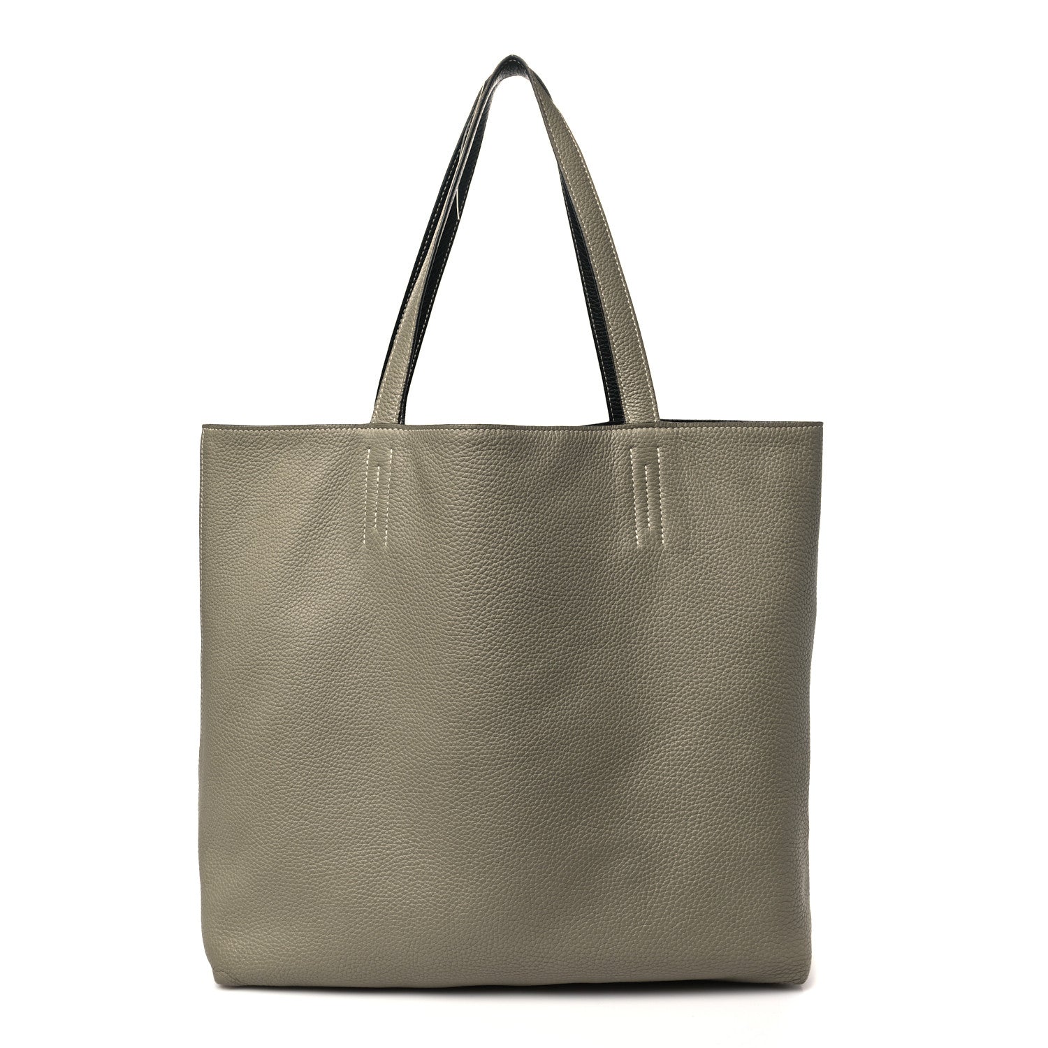 Hermes Taurillon Clemence Double Sens Reversible Tote 36 Sauge  Black 1 of 15