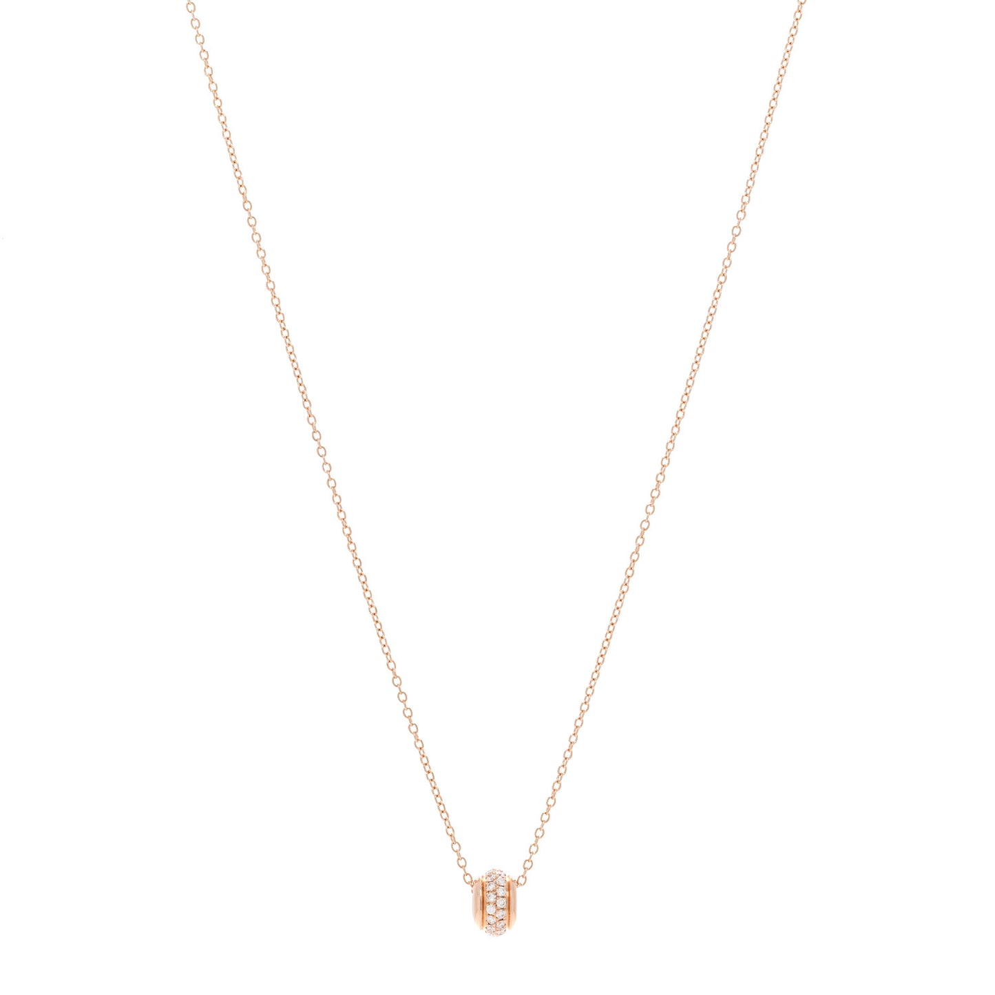 18K Rose Gold Diamond Possession Pendant Necklace