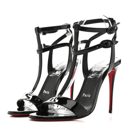 Christian Louboutin Patent Mara 100 Sandals 38 Black 4 of 8