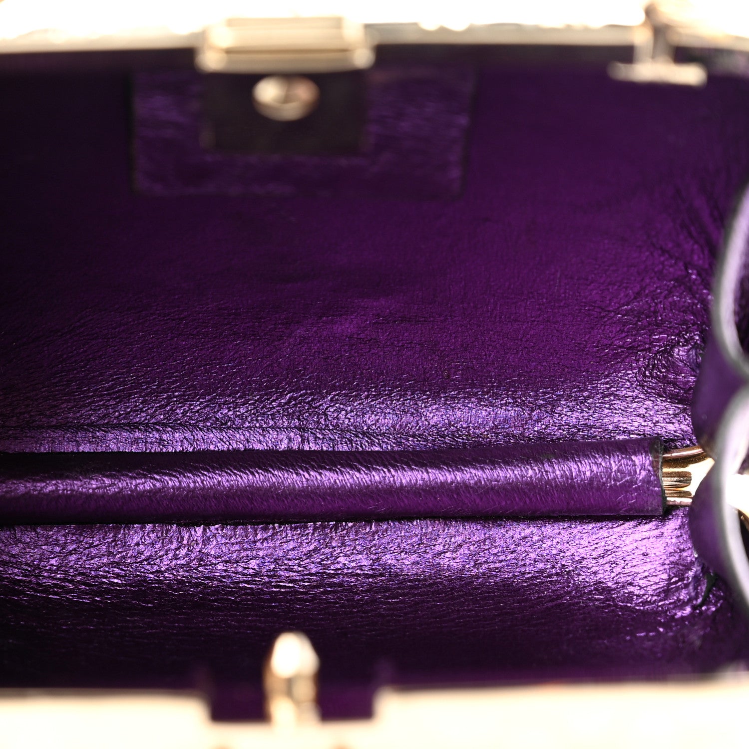 Gucci Metal Guccissima Dragonfly Minaudiere Clutch Gold 4 of 7
