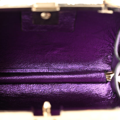 Gucci Metal Guccissima Dragonfly Minaudiere Clutch Gold 4 of 7