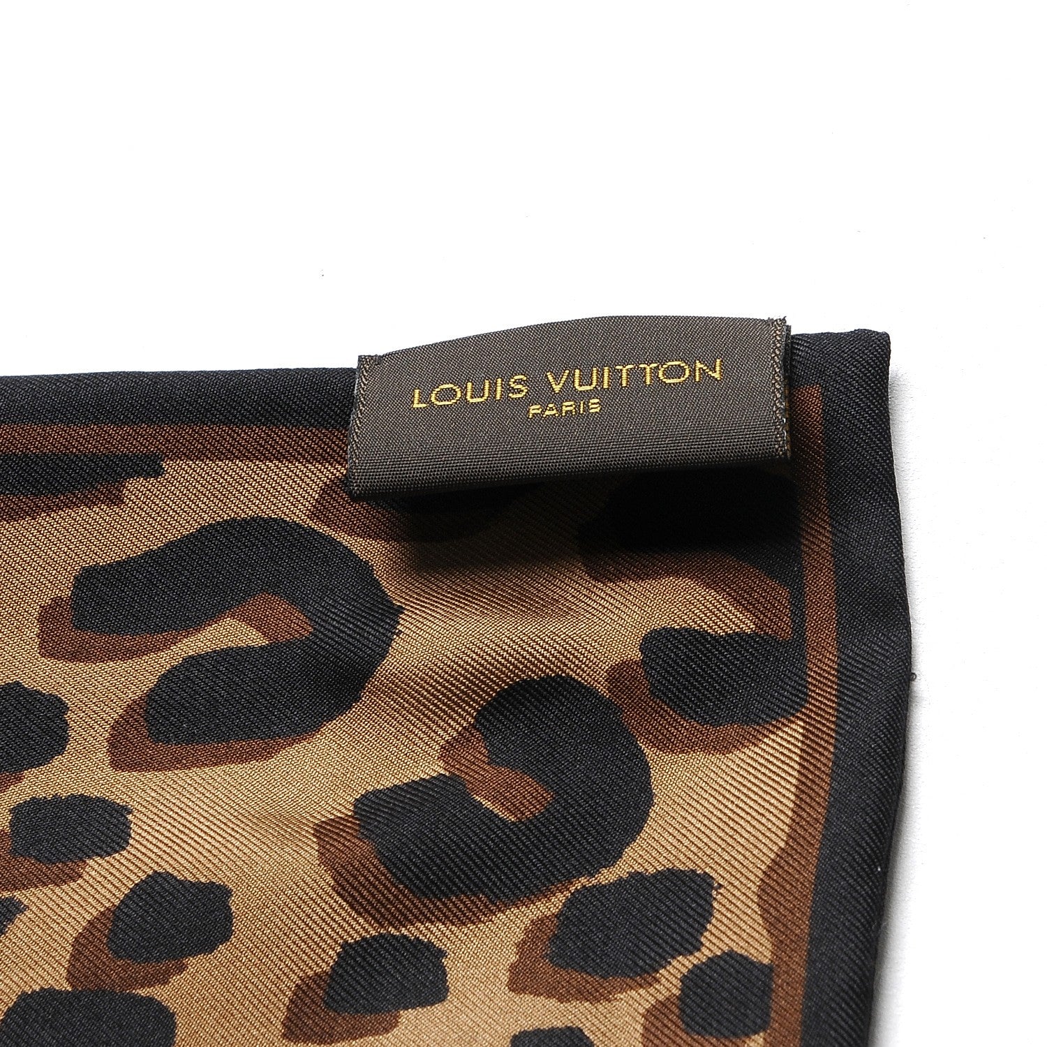 Louis Vuitton Silk Leopard Bandeau Scarf Marron 4 of 8