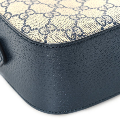Gucci GG Supreme Monogram Textured Dollar Calfskin Web Small Ophidia Camera Bag Beige Blue 7 of 8