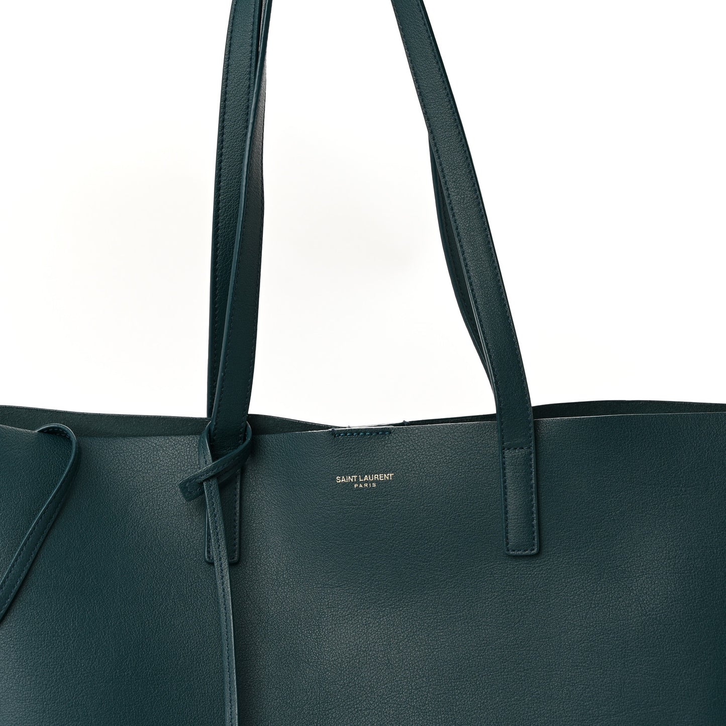 Calfskin Large Shopping Tote Deep Turquoise
