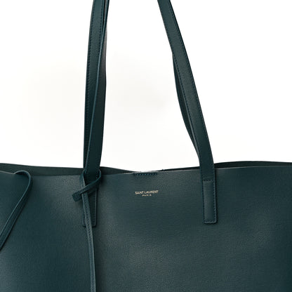 Saint Laurent Calfskin Large Shopping Tote Deep Turquoise 8 of 10