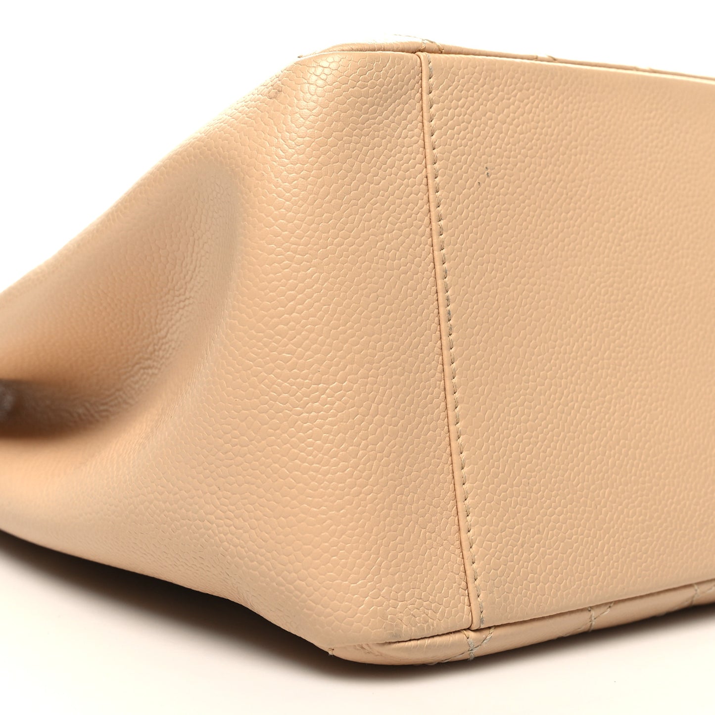 Caviar Quilted Grand Shopping Tote GST Beige