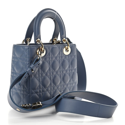 Christian Dior Lambskin Cannage Small My Lady Dior Blue Grey 3 of 10